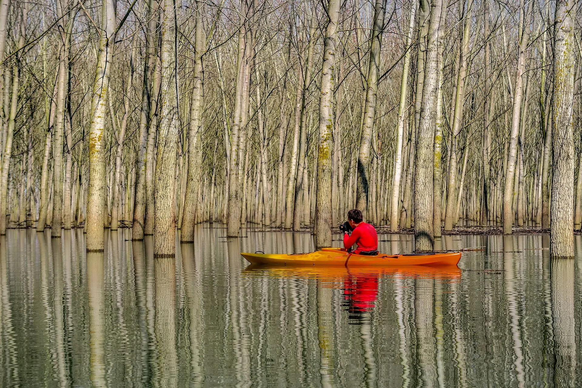 OBEDSKA BARA. PROLEĆNE POPLAVE NA KAJAKU